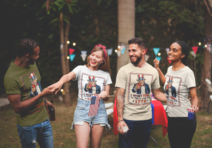 I Want You To Party Like It's 1776 | America's 250th Anniversary Tee - Vintage Edition