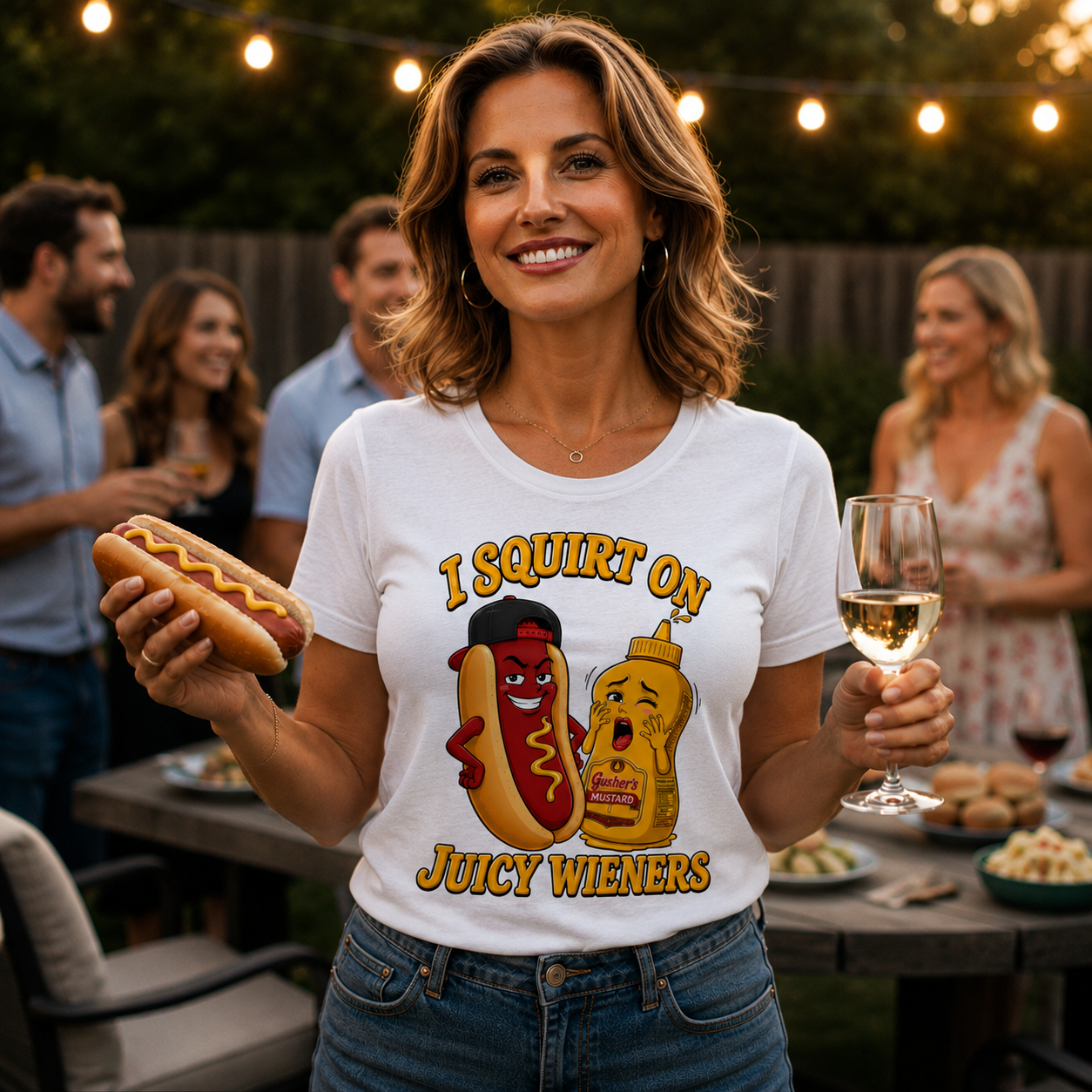 I Squirt On Juicy Wieners Graphic Tee
