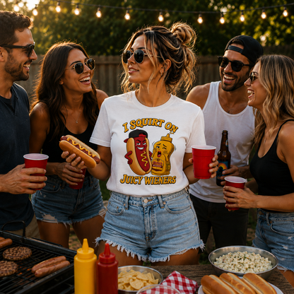 I Squirt On Juicy Wieners Graphic Tee