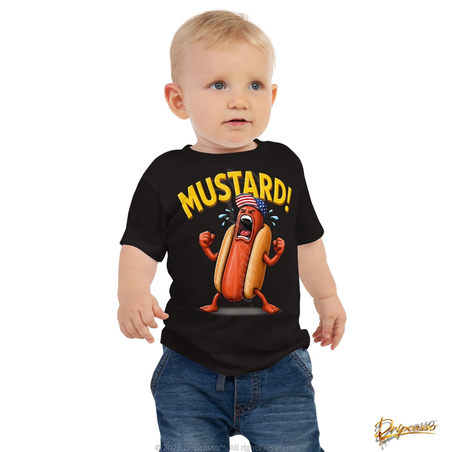 Hangry Patriotic Hot Dog Baby Graphic Tee