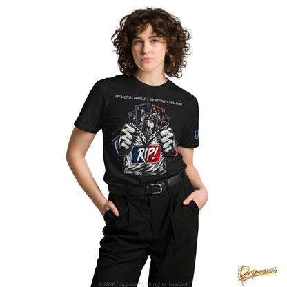 RIP! Sports Card Collector Graphic Tee Front Print