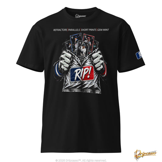 RIP! Sports Card Collector Graphic Tee Front Print