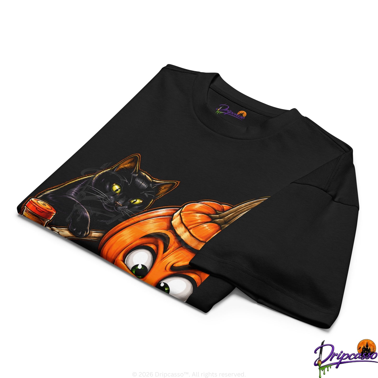 That First Hit of Pumpkin Spice Premium Graphic Men's Oversized Box Tee — Front Print