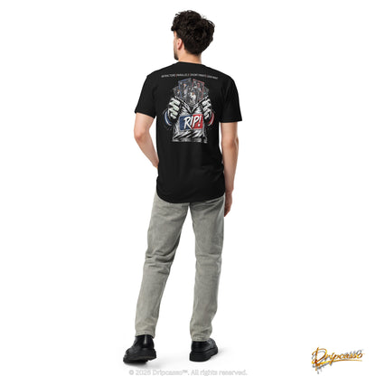 RIP! Sports Card Collector Graphic Tee Back Print