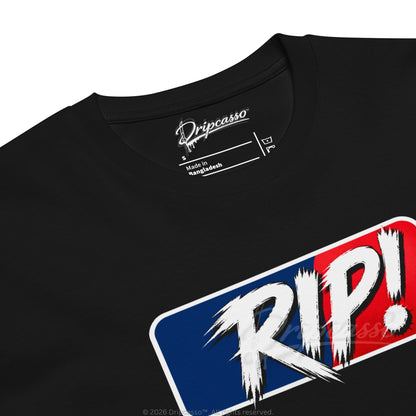RIP! Sports Card Collector Graphic Tee Back Print