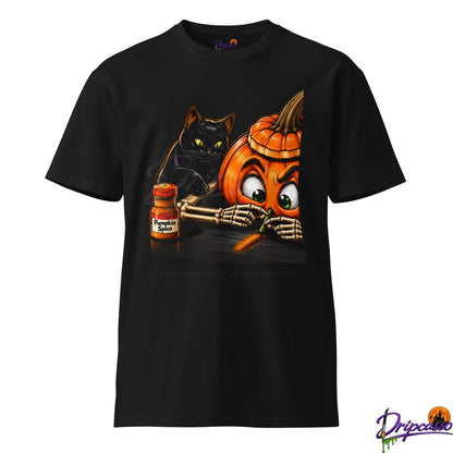 That First Hit of Pumpkin Spice Premium Graphic Unisex Tee — Front Print