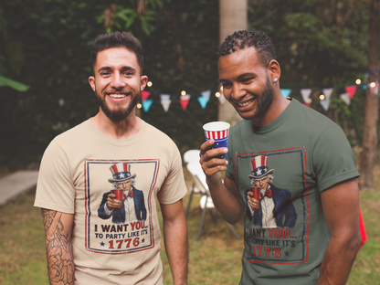 I Want You To Party Like It's 1776 | America's 250th Anniversary Tee - Vintage Edition