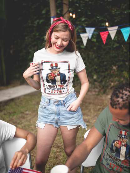 I Want You To Party Like It's 1776 | America's 250th Anniversary Tee - Vintage Edition